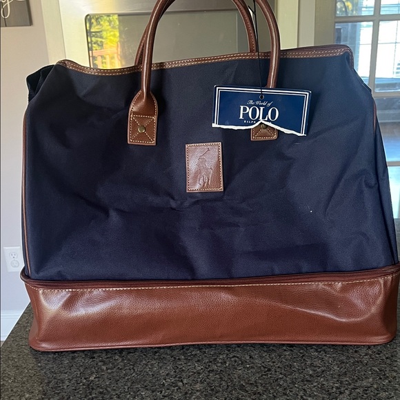 Polo Ralph Lauren Other - Polo by Ralph Lauren Navy and Brown Travel classic traveler  Duffel bag